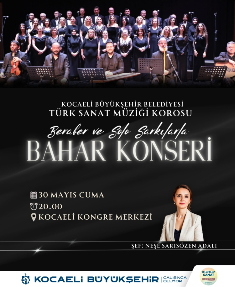 Kocaeli Büyükşehir TSM Korosu'ndan 30 Mayıs'ta Konser