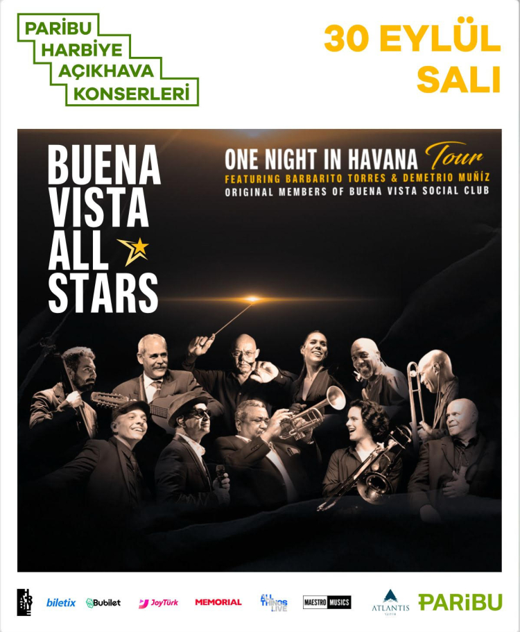 Küba Efsanesi Buena Vista All Stars Harbiye’de Sahne Alıyor