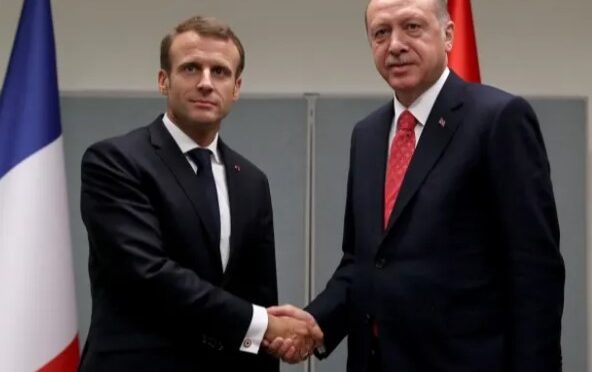 Cumhurbaşkanı Erdoğan, Macron’la Bir Araya Geldi