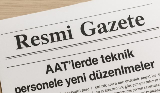 AAT'lerde teknik personele yeni düzenlemeler AAT'lerde teknik personele yeni düzenlemeler