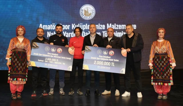 Sivas’tan amatör spor kulüplerine 4 milyon TL destek