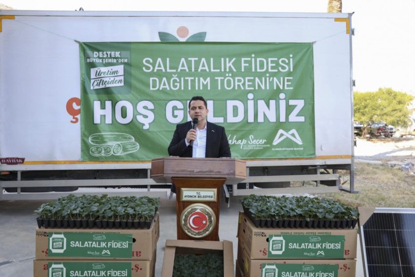 Aydıncık’ta Üreticiye Fide ve Güneş Paneli Desteği Başladı