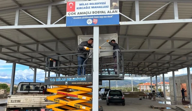 Muğla Milas’ta Basketbol Potaları Yerleştiriliyor